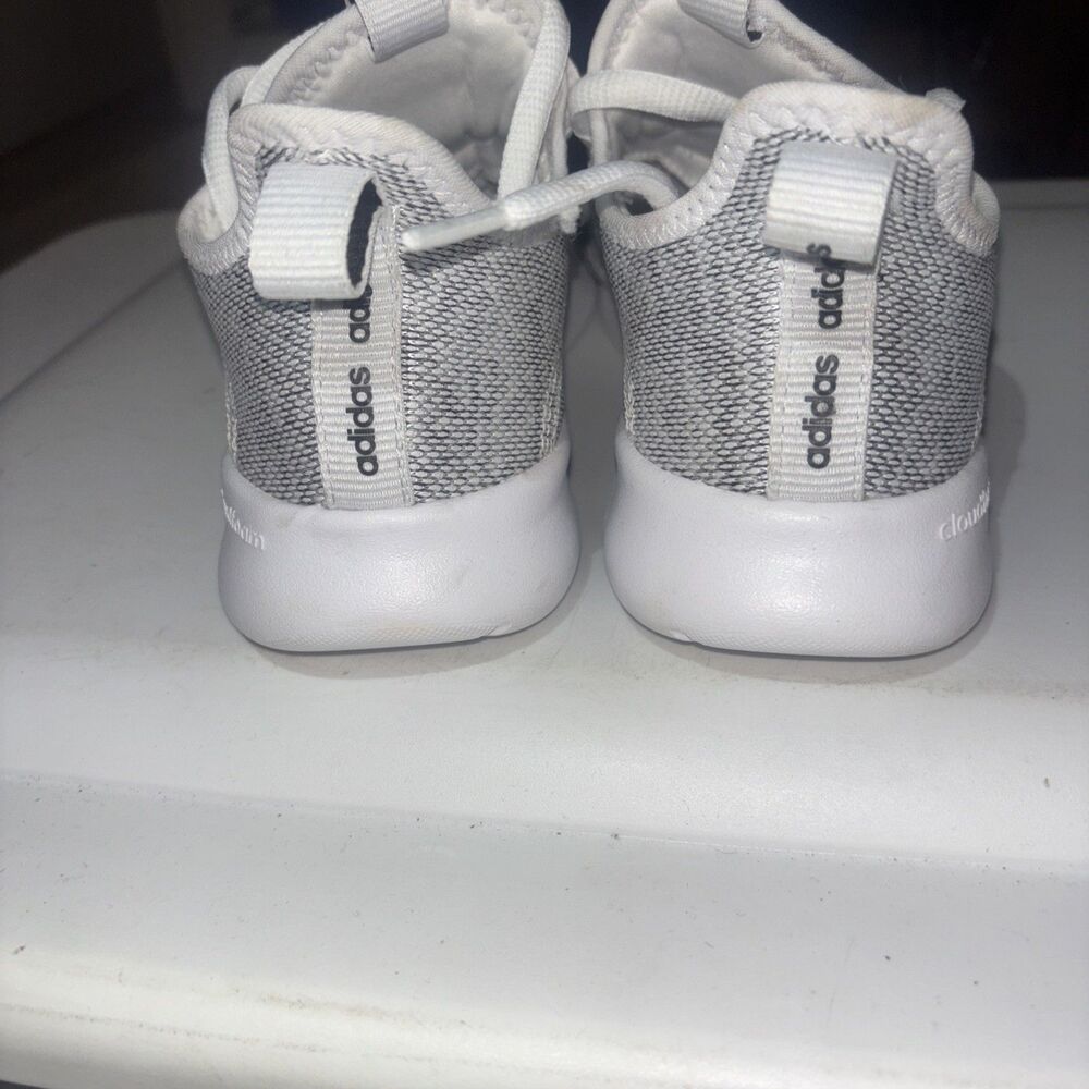 Adidas Women's Cloudfoam Pure 2.0 Shoes Size 6.5 Silver White Preowned Excellent - Picture 5 of 14